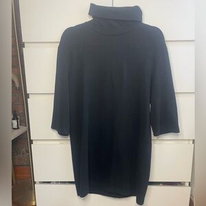 Black turtle neck short sleeved Zara mini dress size small